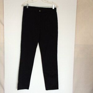 Joseph Ribkoff Womens Black Pants Sz 10 x 30 Floral Damask Pattern Ankle Slim